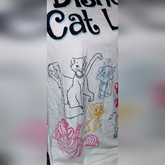 Adorable "Rare"Disney Cat Lady white classic tee - Picture 4 of 7